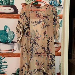 Long floral kimono